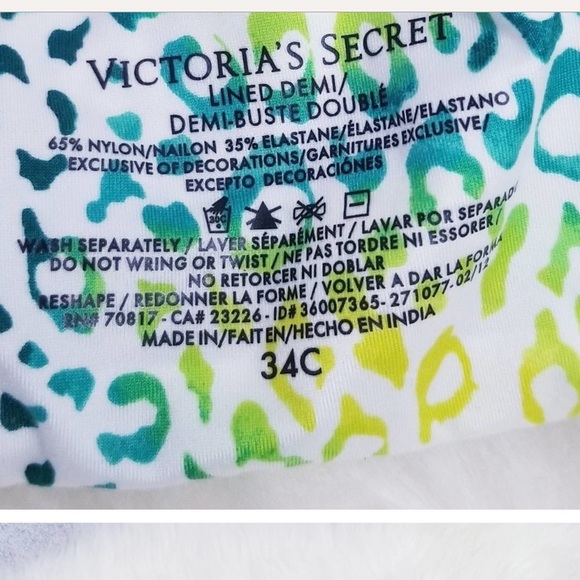 Victoria's Secret Bling Cheetah Lightly Lined Demi Bra - Picture 3 of 3